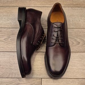 BECKETT SIMONON Dunham Dark Brown Leather Sz 9.5 Mens Derby Dress Shoes NWOB